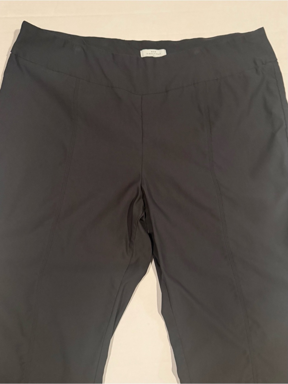 New Directions Women's Curvy Dark Gray Stretch Pull On Pants
